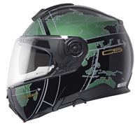 SCHUBERTH C5 Globe Casque Modulable Noir/Vert 55 unisex