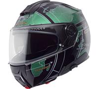 Schuberth C5 Globe, casque rabattable M (56/57) Noir/Vert Noir/Vert