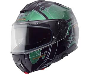 Schuberth C5 Globe, casque rabattable XL (60/61) Noir/Vert Noir/Vert