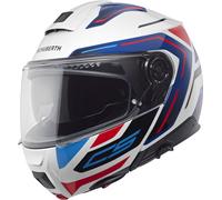 Schuberth C5 Omega Casque modulable, blanc-rouge-bleu, taille XL pour homme
