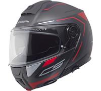 Schuberth C5 Omega Casque modulable, noir-gris-rouge, taille 2XL pour homme