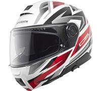 Schuberth C5 Zenith Casque, Rouge/Blanc, Taille XS (53)
