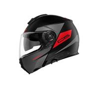 Schuberth C5 Eclipse, casque à bascule XXL (62/63) Mat Noir/Gris Foncé/Rouge Mat Noir/Gris Foncé/Rouge