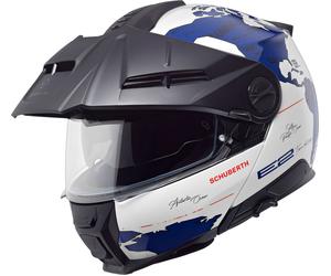 Schuberth E2 Atlas, casque rabattable M (56/57) Blanc/Bleu Blanc/Bleu