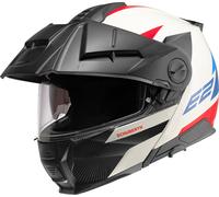 Schuberth E2 Defender Casque, Blanc/Bleu/Rouge, Taille XS (53)