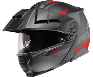 Schuberth E2 Defender Casque, Noir mat/rouge, Taille XS (53)