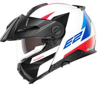 Schuberth E2 Defender flip up helmet, Article de second choix M (56/57) Blanc/Bleu/Rouge Blanc/Bleu/Rouge