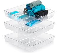 Schubladen-Organizer mit Trennwänden 31x31x5,5 cm, 3 Stück.