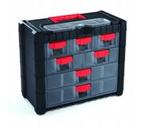 Kistenberg Organiseur à outils MULTICASE CARGO 40 KMC401, 3 petits tiroirs, 2 moyens, 2 grands, Noir