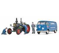 SCHUCO 1/32 FOURGON VOLKSWAGEN T1B 1956 LANCER ASSISTANCE RUSPA MODÈLE STATIQUE