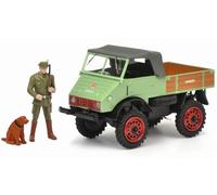 SCHUCO 1/43 CAMION MERCEDES UNIMOG WEIDMANNSHEIL W/HAUNTER MODÈLE STATIQUE