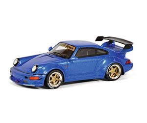 Schuco 450911400 RAUH-Welt RWB Porsche 911 Série 964 Voiture Miniature échelle 1/43 Résine Bleu métallisé