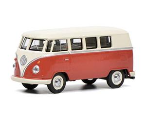 Schuco 452017100 VW T1 Bus, Beige 1:64 452017100-VW, modèle de Voiture Miniature, Rouge, crème