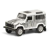 Schuco 452021800 Cœur Land Rover Safari Defender Voiture Miniature Échelle 1/64 Zèbre Noir, Blanc/Jardin Opulent, Yoouth Large / 11-13