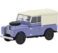 Schuco 452670100 H0 Modèle réduit de voiture particulière Land Rover 88 bleu avec fond souple blanc