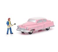 Schuco- Cœur Piccolo Cadillac Eldorado The King-Modèle de Voiture avec Guitariste-Édition limitée 500-Rose, 450143400, Rose