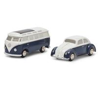 Schuco VW KAFER + VW SAMBA T1 SET WHITE/BLUE 1:87