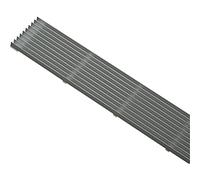 SCHÜCO 100003577 Grille de ventilation rectangulaire 480 x 84 mm, tôle de ventilation aluminium anodisé naturel Argenté