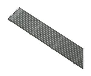 SCHÜCO 100003577 Grille de ventilation rectangulaire 480 x 84 mm, tôle de ventilation aluminium anodisé naturel Argenté