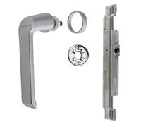 Schüco Kit de réparation de poignée de transmission avec rosace argenté/EV1 (DIN droite) aluminium 223286