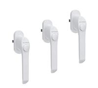 SCHÜCO Lot de 3 poignées de fenêtre avec bouton de verrouillage pour sécurité enfant et protection anti-effraction du fabricant Schüco