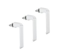 Schüco Lot de 3 poignées de fenêtre - Blanc - Système de barre de verrouillage Schüco