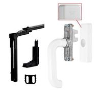 Schüco Poignée de fenêtre - Levier manuel + renvoi d'angle avec poulie de fermeture et capuchon - Kit complet - Système de profil Schnicks