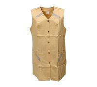 Schuerzenfabrik Tablier court uni 7/8 sans manches, beige, 48