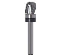 Schüssel Fraise à plateau, fraise à gorge creuse - Tige de 8 mm, diamètre de coupe de 16 mm, longueur de coupe de 12,7 mm, rayon de 8 mm - 3 flûtes en carbure de tungstène Upcut Fraise hélicoïdale