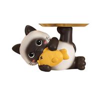 Schüssel Für Schlüssel Eingangstisch, Katzenfigur Mit Aufbewahrungsschale - Dekorative Schüssel Aus Harz | Für Süßigkeiten und Schmuck, für den Eingangstisch, das Wohnzimmer, Schlafzimmer und den