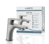 SCHÜTTE 33212 BOSTON Robinet de Salle de Bain Graphite Mat, Mitigeur Lavabo Gris Moderne Avec Vidage pour Votre Salle de Bain
