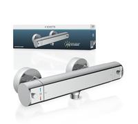 SCHÜTTE 52425 VITA Robinet de douche thermostatique avec protection anti-brûlure à 38 °C, mitigeur de douche extra plat pour la douche en chrome