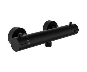 SCHÜTTE 52466 LONDON Mitigeur Thermostatique de Douche Avec Protection Anti-brûlure à 38℃, Robinetterie Noir