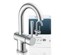 Schuette Robinet salle de bain CORNWALL, mitigeur monocommande, bec haut chromé