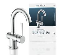Schuette Robinet salle de bain CORNWALL, mitigeur monocommande, bec haut chromé