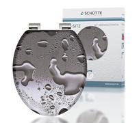 Schütte 80123 Grey Steel Abattant WC, Motif