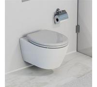 SCHÜTTE - Gris - 82302-A - Abattant WC en Duroplast avec système d'abaissement automatique et fonction détachable, compatible avec la majorité des cuvettes WC