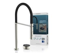 SCHÜTTE Aquadot Robinet d'évier numérique avec contrôle intelligent, robinet moderne pour la cuisine avec tuyau Soft Touch, aspect acier inoxydable/noir