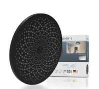 SCHÜTTE Capri 69293 Pommeau de douche à effet pluie avec picots anti-calcaire et grand pommeau de douche effet pluie Noir mat