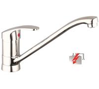SCHÜTTE CELLINO 35490 Robinet de cuisine basse pression pivotant à 360° avec fonction anti-retardateur, mitigeur monocommande, chromé