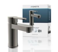 Schuette Robinet salle de bain Elephant 34212 – pop-up excentrique, vidange élégante – Graphite mat