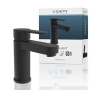 Schütte Elephant 34216 Mitigeur de lavabo élégant Trou pour Barre Excentrique, Robinet de Salle de Bain Noir Mat