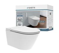SCHÜTTE Ensemble WC de douche, WC avec fonction bidet CESARI, WC suspendu sans rebord, WC avec fonction douche, WC avec douche, WC suspendu à fond, système complet