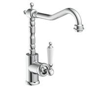 Schütte F.J.Schütte Cuisine pivotant Old Style de SCHÜTTE, Robinet rétro, mélangeur Classique Salle de Bains, mitigeur nostalgique 72500, Chrome