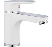 Schuette Robinet de salle de bain Alaska 34710 Mitigeur monocommande avec vidage Blanc chromé