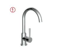 Schütte Mitigeur robinet de cuisine CORNWALL, basse pression, avec bec courbé (chromé)