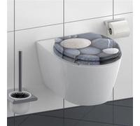 SCHÜTTE Siège de Toilette avec Fermeture en Douceur GREY STONE Abattant WC 438746