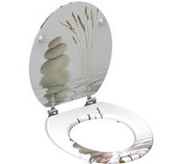 SCHÜTTE Siège de Toilette BALANCE MDF Abattant WC Cuvette Lunette Maison Blanc G