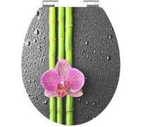 Schütte ASIA 80521, Abattant WC HIGH GLOSS avec noyau en bois (MDF) et système d'abaissement automatique, compatible avec la majorité des cuvettes WC, motif