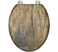 SCHÜTTE Siège de Toilette SOLID WOOD MDF Imprimé Abattant WC Cuvette Lunette G